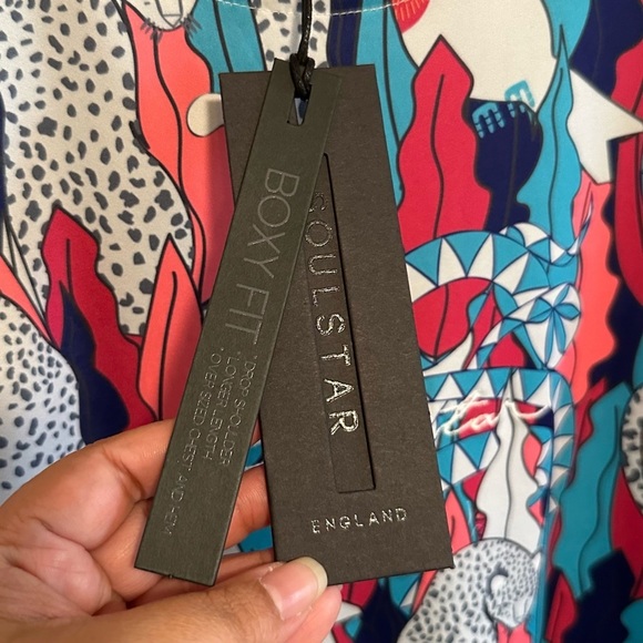 NWT Soulstar England Men's Exotic Print Top Size X-Large - Picture 6 of 11